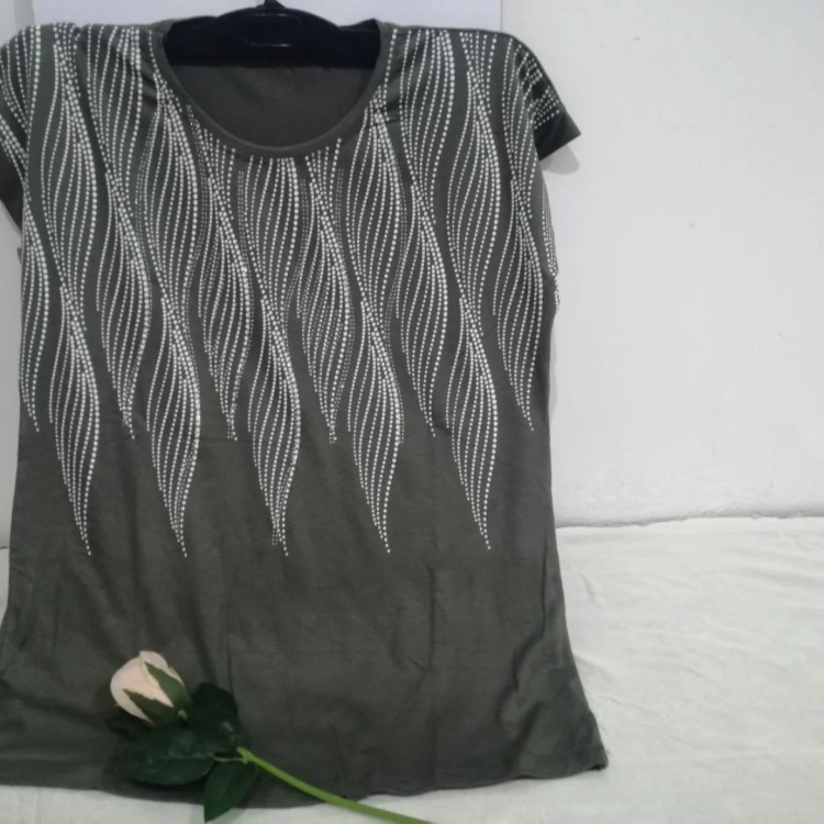 تیشرت نخ پنبه نگینی