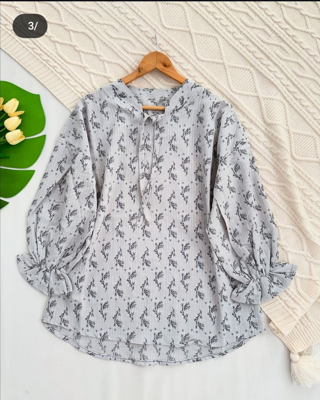 تونیک کوک دوزی گل گچی جنس کراش