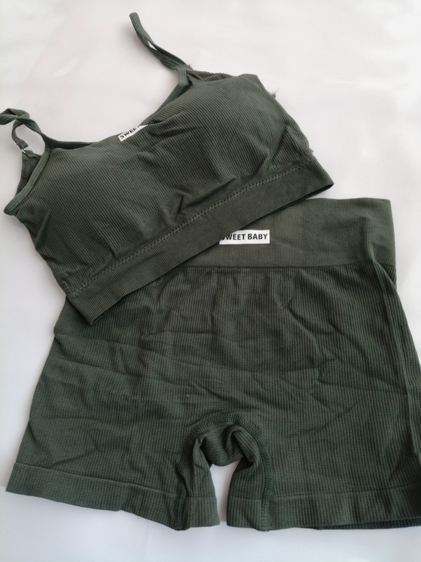 ست نیم تنه و شورتک باشگاهی نخی کبریتی