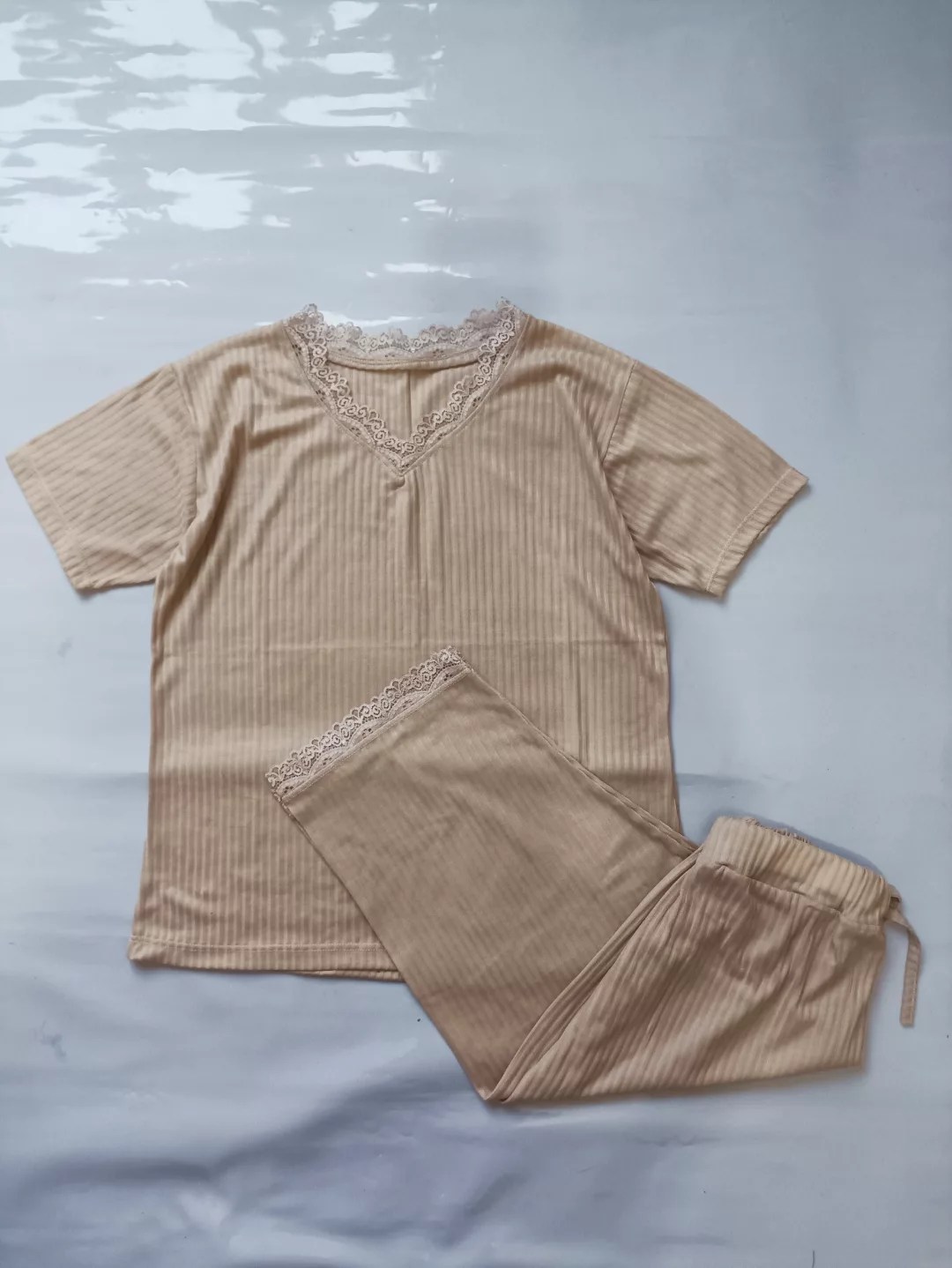 ست تیشزت و شلوار کرکره ای