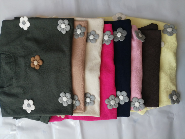 کراپ پفکی گل دار