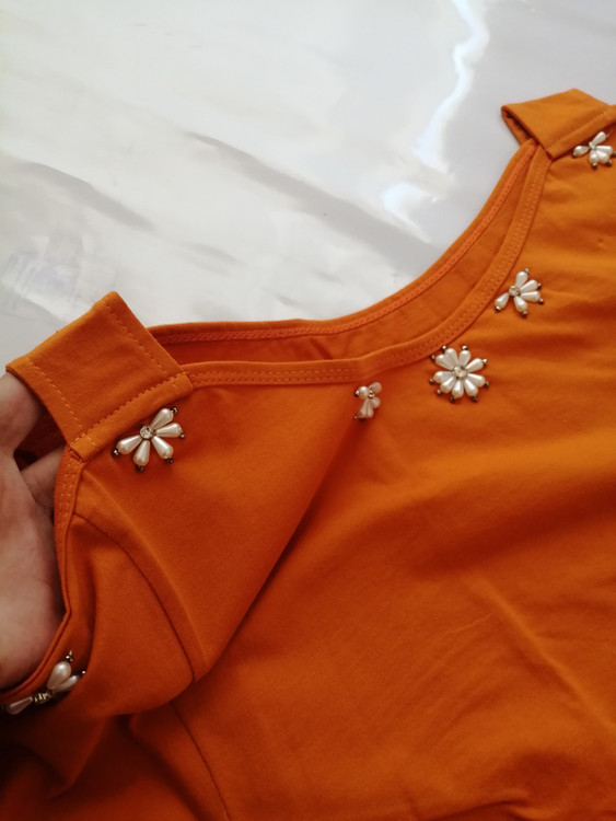 تیشرت نخی زنانه مدل دار