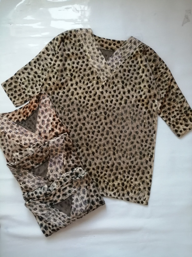 شومیز زنانه یقه هفت پلنگی