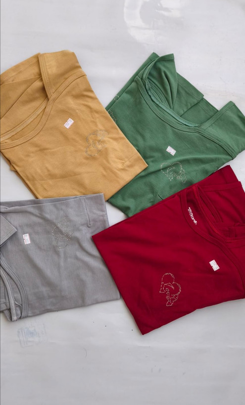 تیشرت نخی مدل دار زنانه