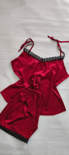 لباس خواب ساتن سه تکه