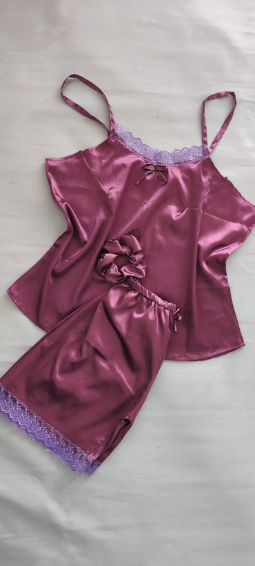 لباس خواب سه تکه ساتن