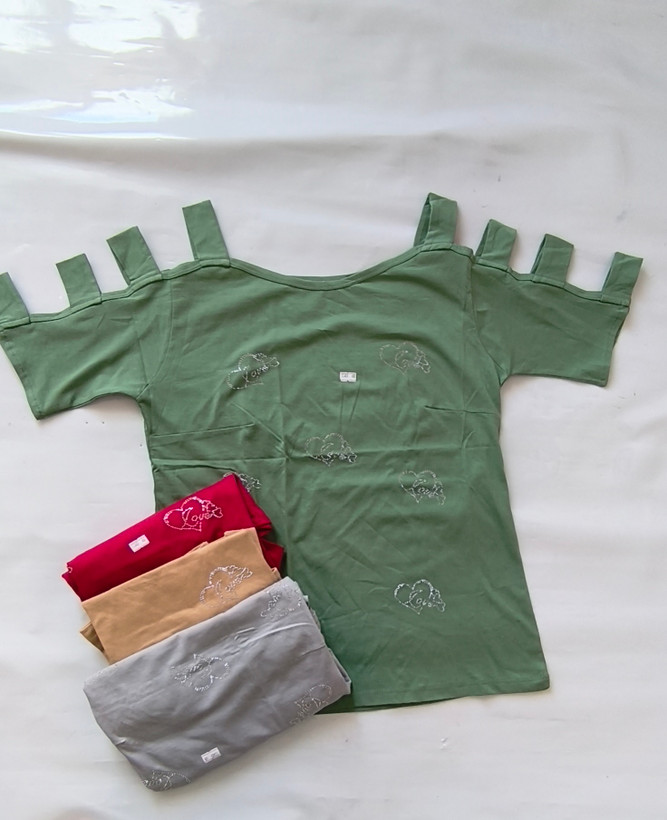 تیشرت سوپر نخپنبه مدل دار