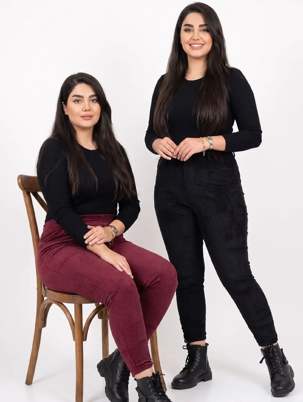 شلوارمخمل زنانه مدل کبریتی اعلا وارداتی قواره بزرگ
